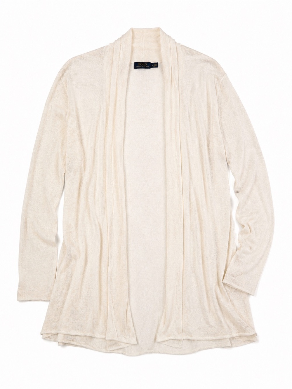 Polo Ralph Lauren Open  Shawl Collar 75% Linen 25% Viscose NEW WITH TAGS Large - Picture 2 of 8